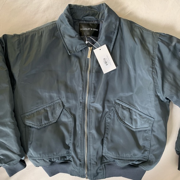 SCARLET & SAM CAPSULE BOMBER IN CHARCOL SIZE L/XL - Picture 5 of 12